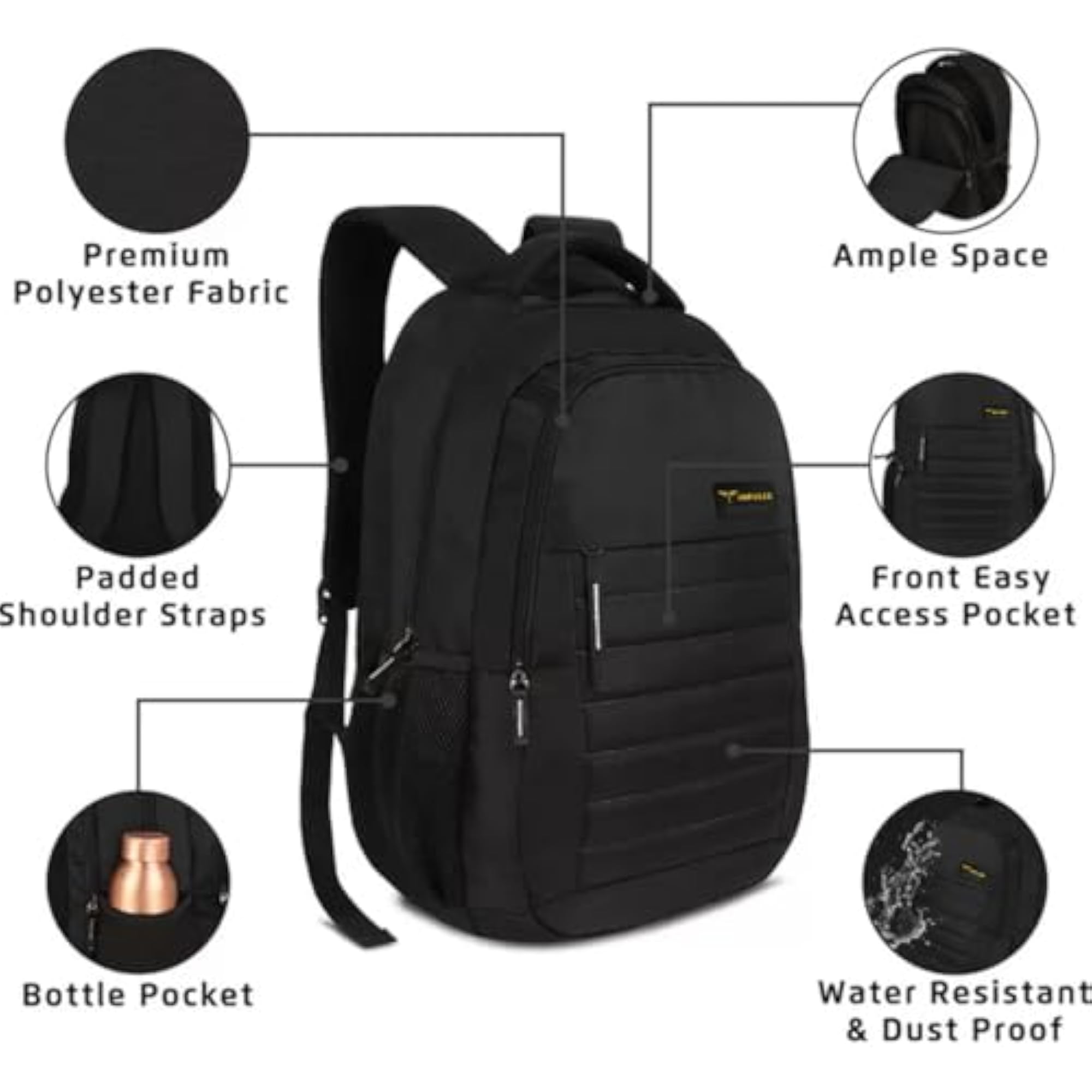 35L Metro Travel Unisex Water Resistant Laptop Backpack